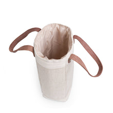 Picnic Time Custom Pinot Jute Single Bottle Insulated Wine Tote Bag - Just a Splash