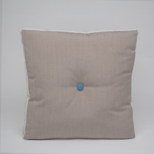 Sunbrella Flower Pillow in Air Blue/Flax