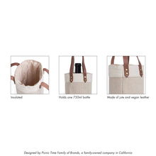 Picnic Time Custom Pinot Jute Single Bottle Insulated Wine Tote Bag - Just a Splash