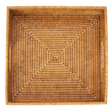 Artifacts Trading Company Square Serving Tray - Ottoman with Cutout Handles