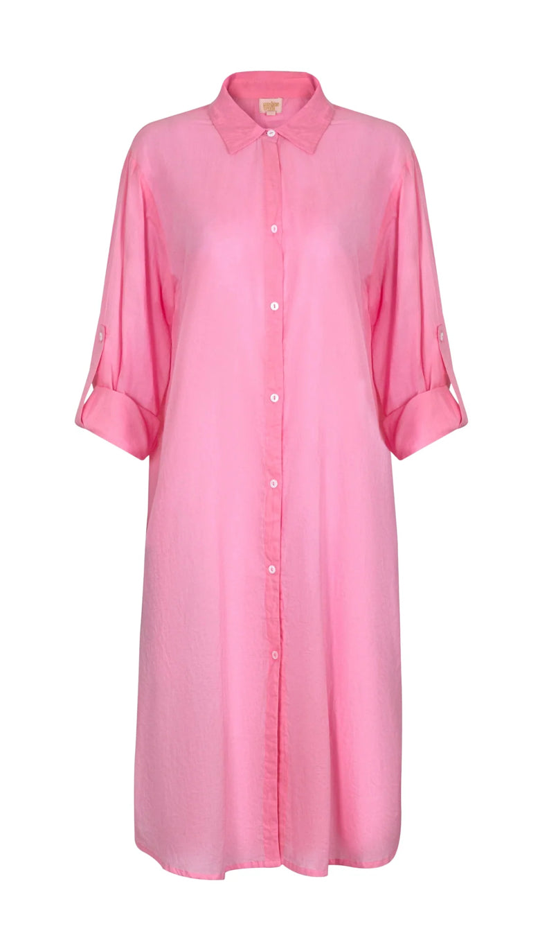 Sunshine Tienda Flamingo Pink Alex Long Sleeved Cover up