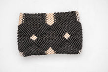 Handmade Macrame Clutch- Black and Cream