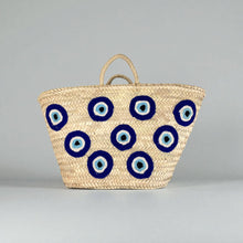 Evil Eye Straw Beach Bag  Versatile Handwoven Summer Tote