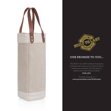 Picnic Time Custom Pinot Jute Single Bottle Insulated Wine Tote Bag - Just a Splash