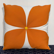 Sunbrella Flower Pillow in Tangerine/Sunflower
