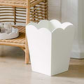 Addison Ross Scalloped Lacquer Trash Bin
