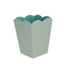 Addison Ross Scalloped Lacquer Trash Bin