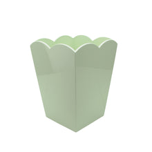 Addison Ross Scalloped Lacquer Trash Bin