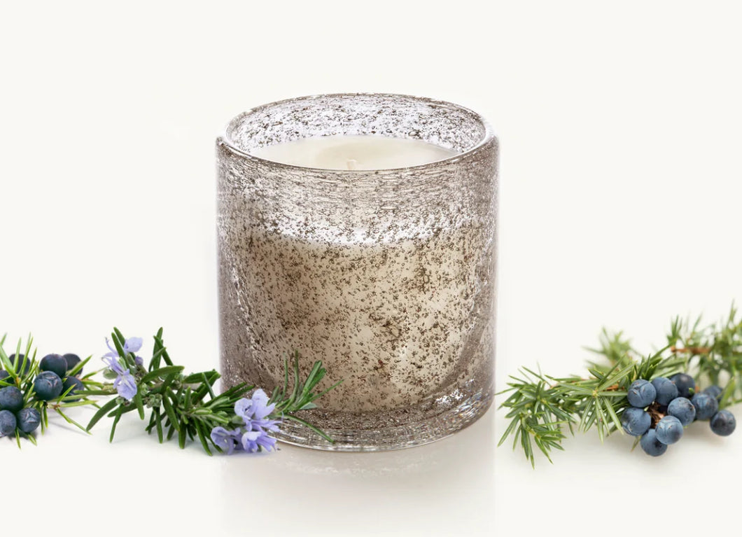 Alixx Cylinder Holiday Metal Chip Candle - Bonne Annee