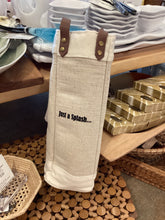 Picnic Time Custom Pinot Jute Single Bottle Insulated Wine Tote Bag - Just a Splash