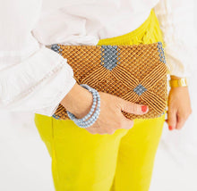 Handmade Macramé Carmel and Dusty Blue