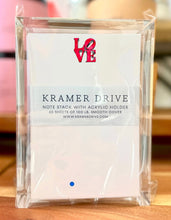 Kramer Drive  Note Stack with Acrylic Holder