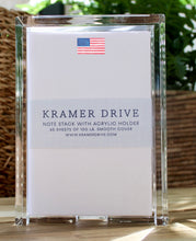 Kramer Drive  Note Stack with Acrylic Holder
