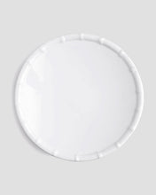 Q Squared Zen Bamboo White Melamine Dinner Plate