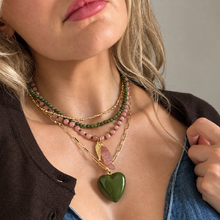 Wander Enamel Heart Medallion Necklace: Midnight / 18 inch