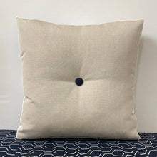 Sunbrella Flower Pillow in Navy/Flax