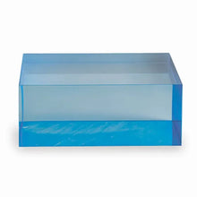 Port 68 Blue Lucite Square Stand